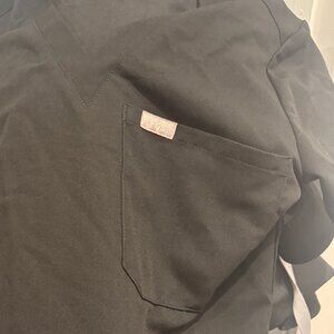 Figs Catarina One-pocket Scrub Top Black